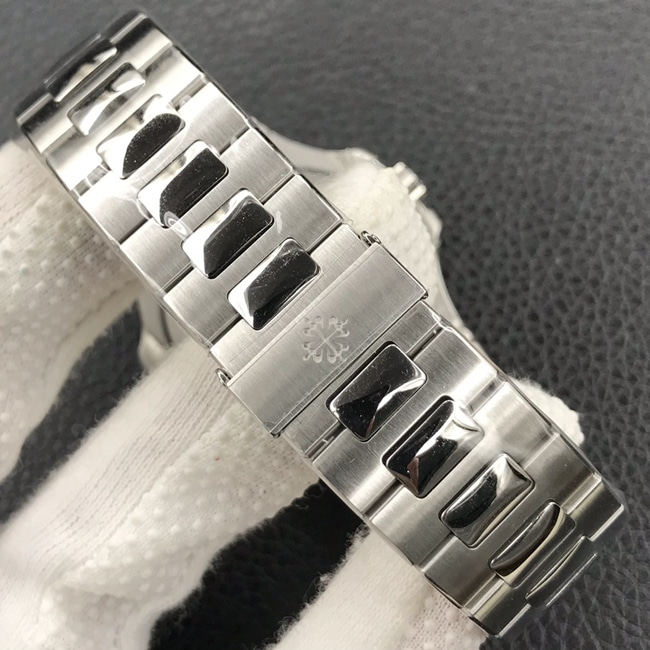 3k factory top-tier watch Patek Philippe men's blue dialNautilus series steel braceletautomatic movement watch clasp picture