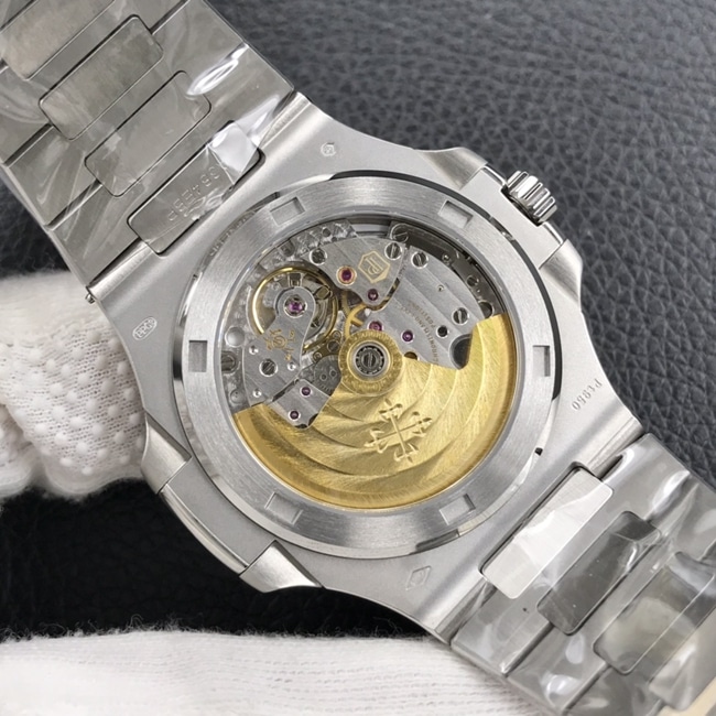 3k factory top-tier watch Patek Philippe men's blue dialNautilus series steel braceletautomatic movement watch movement picture