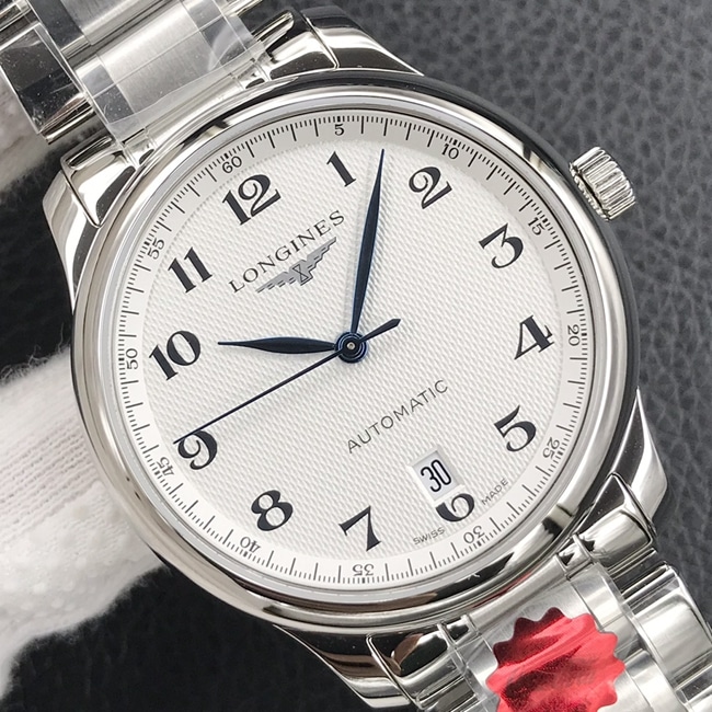 KL factory top-tier watch Longines men's white dialsteel bracelet famous series L2.628.4.78.6 automatic movement watch front view