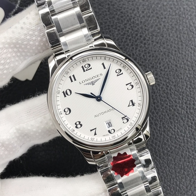 KL factory top-tier watch Longines men's white dialsteel bracelet famous series L2.628.4.78.6 automatic movement watch front view