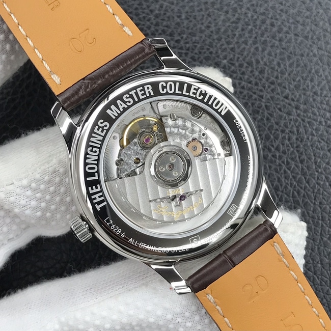 KL factory top-tier watch Longines automatic movement famous craftsman series dial brown belt leather strap watch movement picture