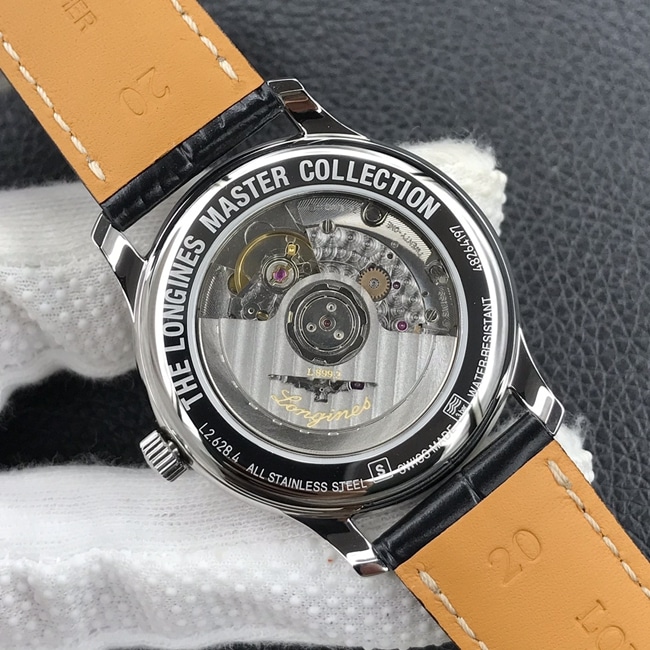 KL Factory Top Longines Master Collection L2.628.4.78.6 Men's White Dial Black Strap Automatic Mechanical Watch Movement Picture