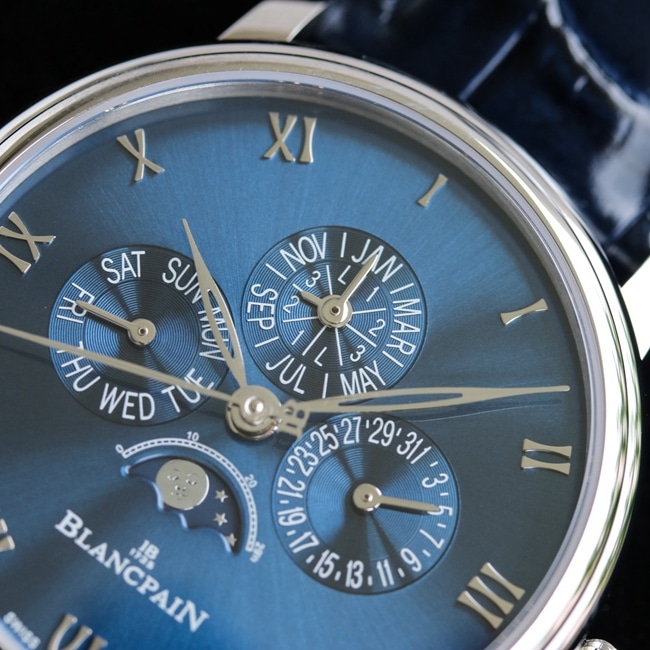 Blancpain Top collectible watches Men's Blue Plate Classic Series 6656 Automatic Mechanical Belt Watch Details