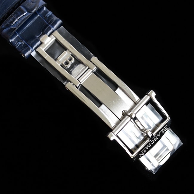 Blancpain top collectible watches men's blue plate classic series 6656 automatic mechanical belt watch buckle figure