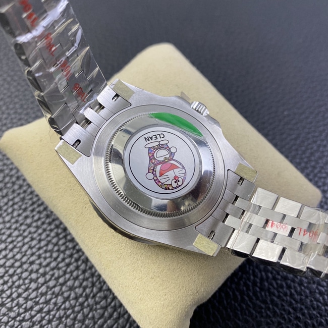 New top Rolex GMT-Master II watch, red and blue "Coke" bezel, Jubilee bracelet, automatic mechanical steel strap, men's watch, case back photo