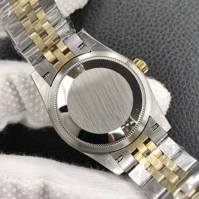 top-tier watch Rolex women's Datejust 31MM white dial gold band mechanical watch back cover picture