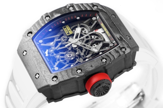 ZF Factorytop-tier watch Richard Mille men's black dialrubber strapautomatic movement watch side view