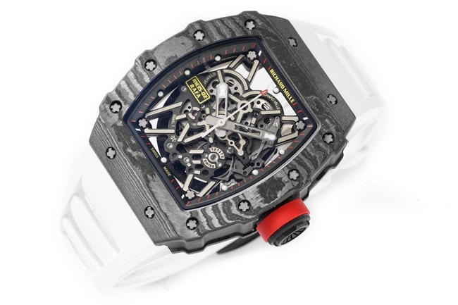 ZF Factorytop-tier watch Richard Mille men's black dialrubber strapautomatic movement watch side view