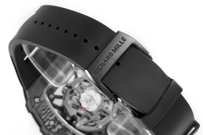 ZF FactoryRichard Milletop-tier watch automatic movement men's black dial black rubber strap watch clasp picture