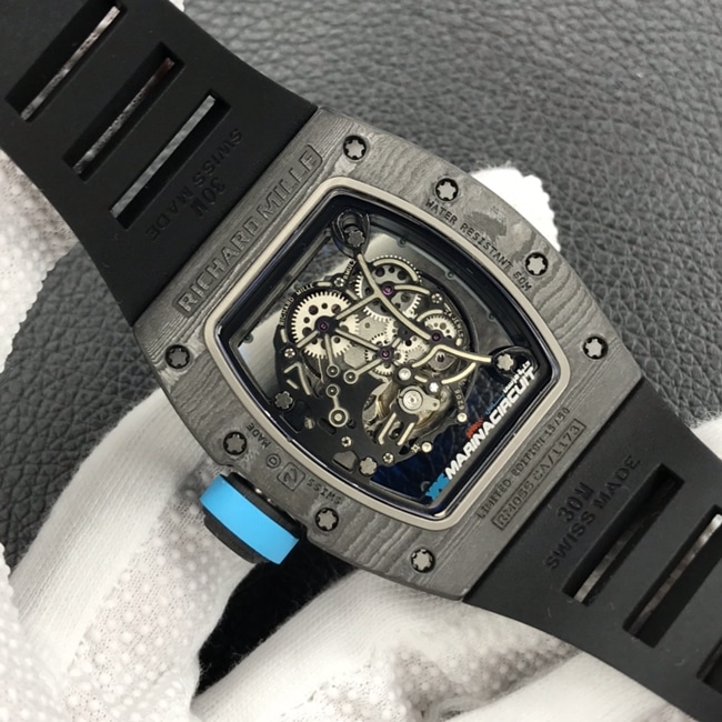 ZFRichard Milletop-tier watch men's black dial black rubber strap global limited edition automatic movement watch movement picture