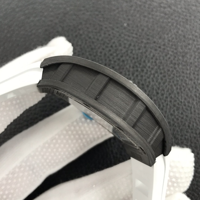 ZF Factorytop-tier watch Richard Mille men's black dial white rubber strap limited edition mechanical watch side view