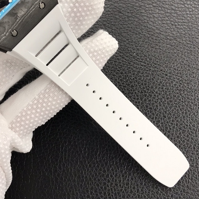 ZF Factorytop-tier watch Richard Mille men's black dial white rubber strap limited edition mechanical watch leather strap picture