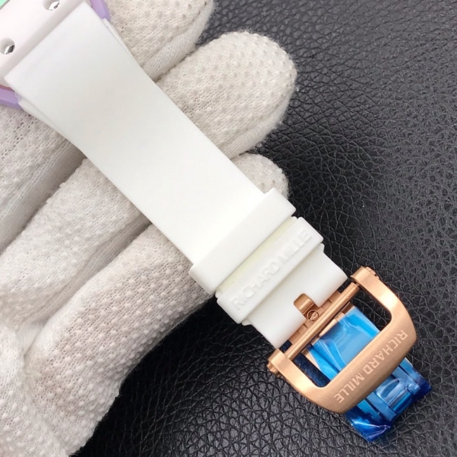 Top-tier watch Richard Mille ladies popular bon bon series rubber strap watch clasp picture