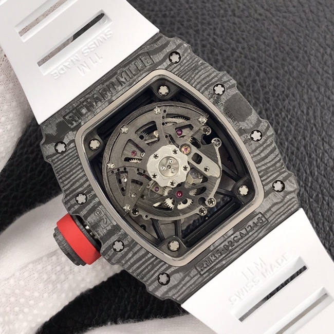 ZF Factorytop-tier watch Richard MilleRM035-2black dial white rubber strapautomatic movement watch movement picture