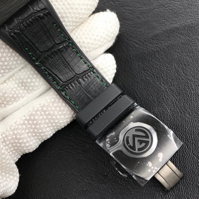 Frank Muller top-tier watch men's black dial black belt fully automatic movementleather strap watch clasp picture