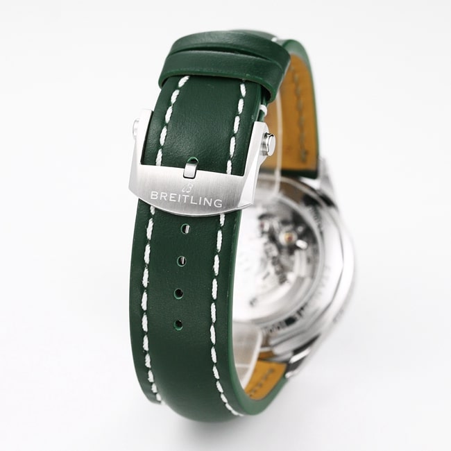 GF Factory new product Breitlingtop-tier watch men's green dial green strap v2 upgraded version automatic movementleather strap watch clasp picture