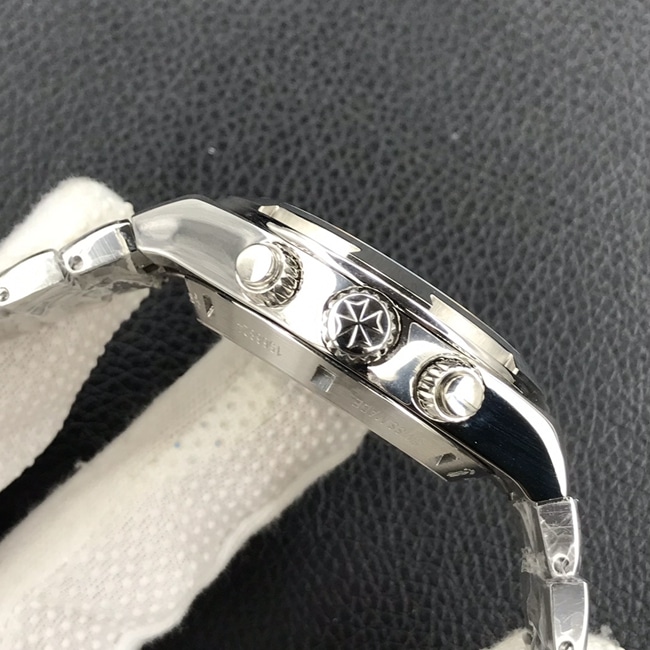 8F factory Vacheron Constantintop-tier watch men's blue dialsteel bracelet Zonghengsihai series 5500V mechanical watch side view
