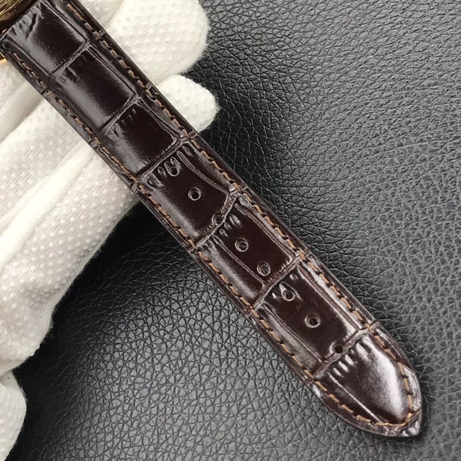 ZF Factorytop-tier watch Vacheron Constantin men's white dial brown belt Wu Luzhi type series full date display moon phase watch leather strap picture