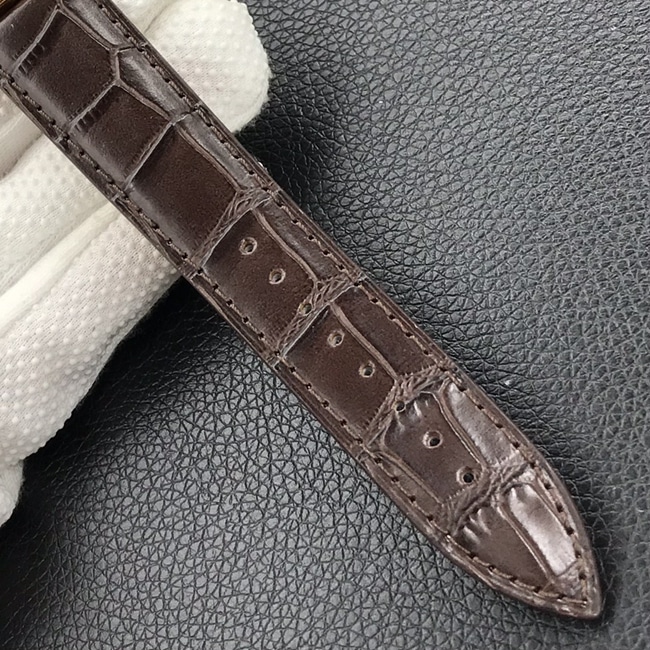 GF Factory top-tier watch Jaeger-LeCoultre men's white dial brown belt automatic movement master series leather strap watch leather strap picture