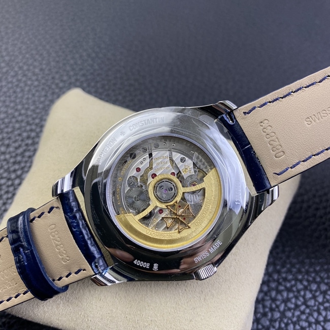 ZF Factory Top Vacheron Constantin Men's Blue Dial Blue Strap FiftySix Series Complete Calendar Moon Phase Watch Movement Diagram