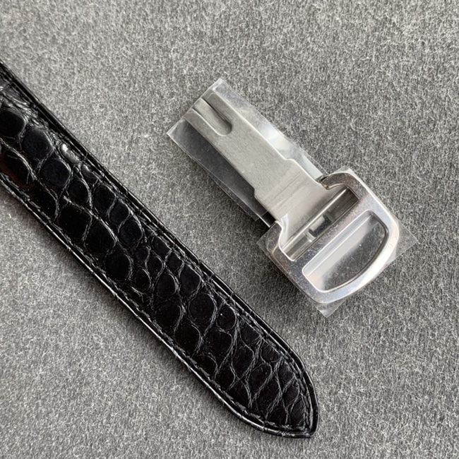 K11 factory top-tier watch Cartier tank series ladies white dial black belt mechanical watch clasp picture