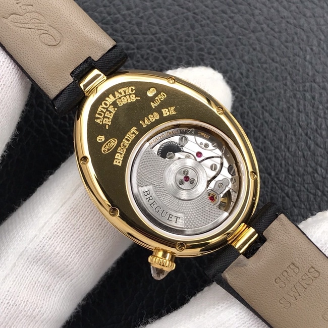 ZF factory Breguet top collectible watches Neapolitan Queen Series women's white plate black strap watch movement figure