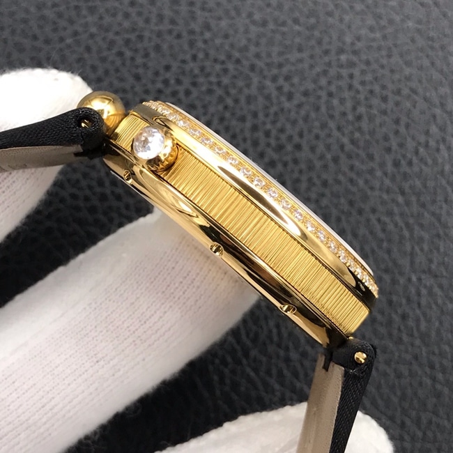 ZF Factory Breguet Top collectible watches Queen of Naples Women's White Plate Black Strap Watch Side View