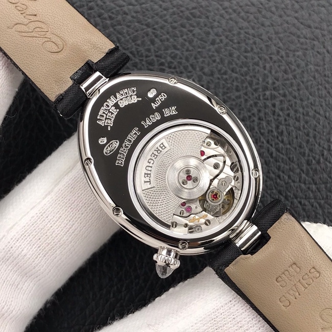 ZF Factory Breguet top-tier watch women's white dial black belt Queen of Naples series mechanical watch movement picture