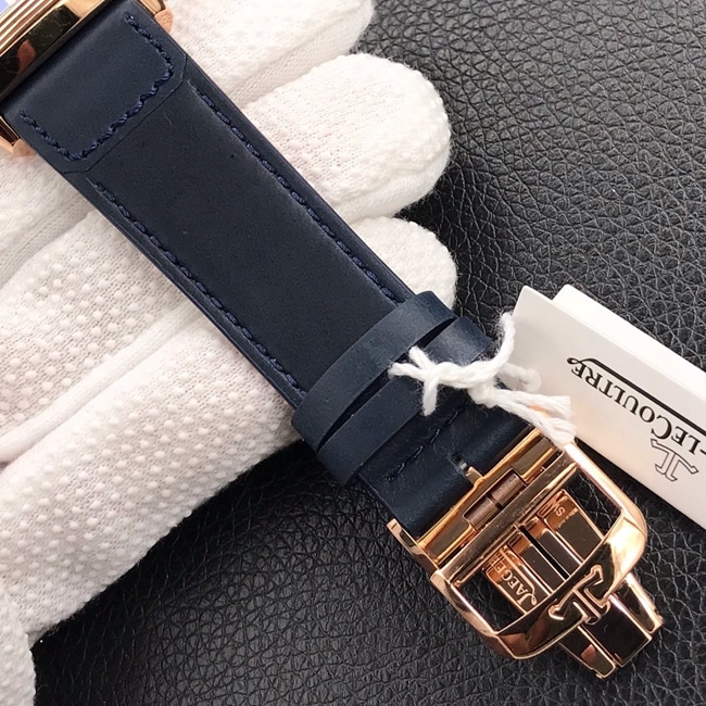 MG factory Jaeger-LeCoultretop-tier watch men's blue dial blue belt flip series manual mechanical watch clasp picture