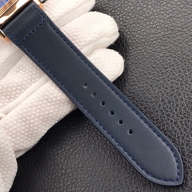 MG factory Jaeger-LeCoultretop-tier watch men's blue dial blue belt flip series manual mechanical watch leather strap picture