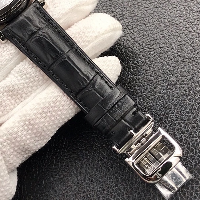 Jaeger-LeCoultretop-tier watch men's black dial black belt multifunctional series tourbillon mechanical watch clasp picture