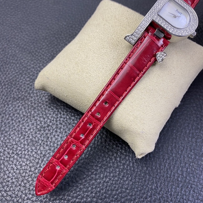 top-tier watch count ladies white dial red strap quartzleather strap watch leather strap picture