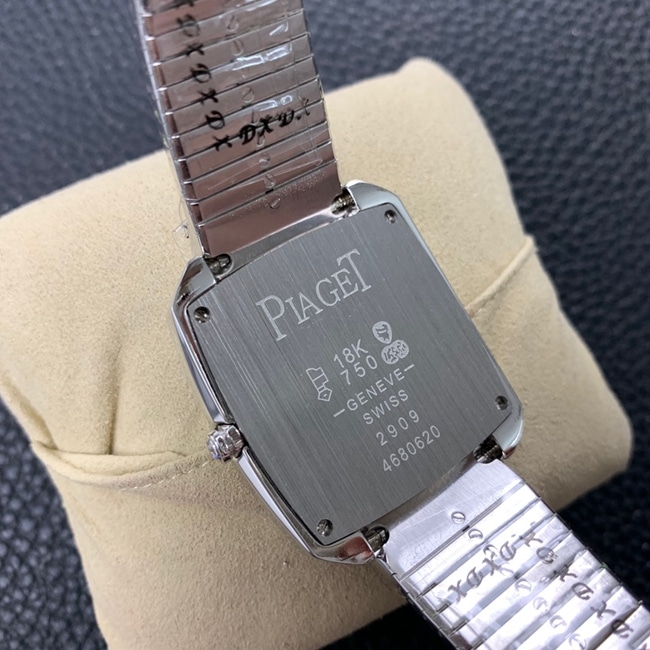 Top Piaget women's watch, white dial, steel band, Extraordinary Treasures Collection, full diamond (ice-out) watch case back photo