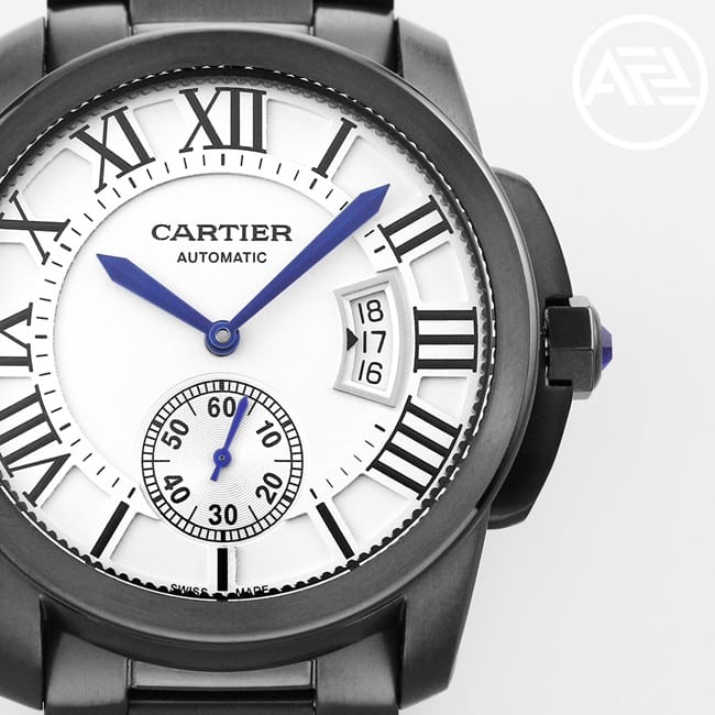 top-tier watch Cartier Kalibo series men's white dialsteel bracelet automatic movement watch detail shots