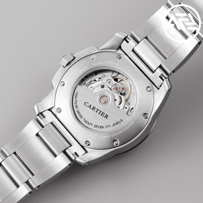 top-tier watch Cartier automatic movement men's white dialsteel bracelet Kalibo series watch movement picture