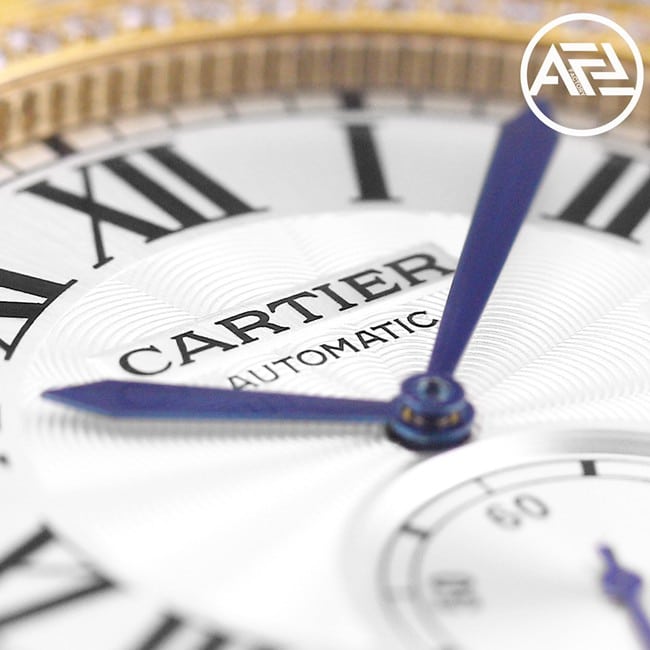 top-tier watch Cartier men's automatic movement white dial gold steel bracelet Kalibo series watch detail shots