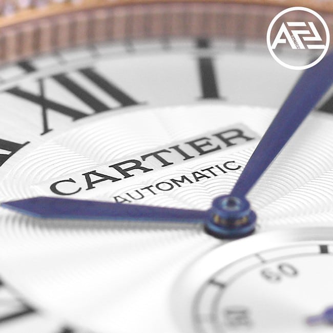 top-tier watch Cartier Kalibo series men's white dial pink steel bracelet automatic movement watch detail shots
