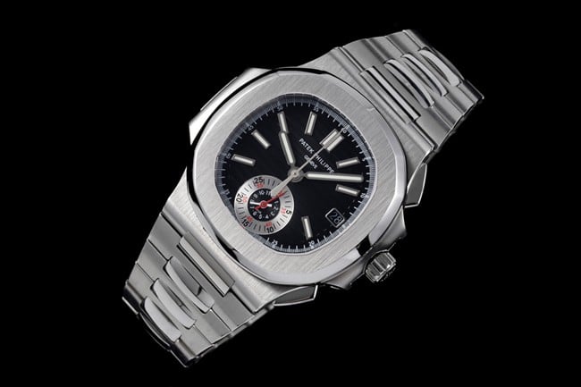 3K FactoryPatek Philippetop-tier watch Nautilus series men's blue dialsteel bracelet multi-function chronograph watch front view
