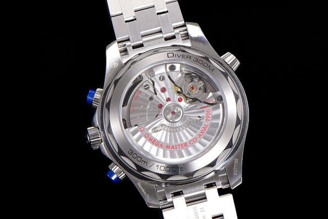 OM Factorytop-tier watch Omega men's 44mmSeamaster 300m blue dialsteel braceletchronograph watch movement picture