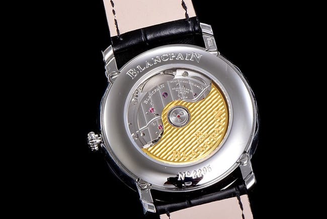 OM FactoryBlancpaintop-tier watch new V3 upgraded villeret classic 6654 men's gray plate black belt watch movement picture
