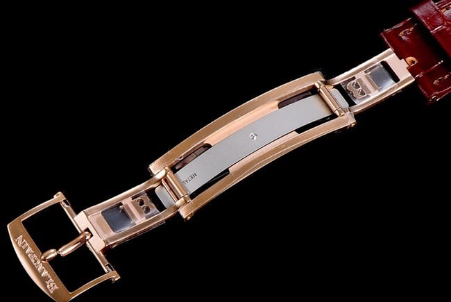 OM Factorytop-tier watch Blancpain men's white dial brown belt villeret classic 6654leather strap watch clasp picture