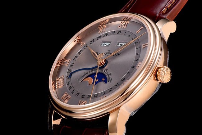 OM FactoryBlancpaintop-tier watch new V3 upgraded men's gray plate brown belt mechanical watch detail shots