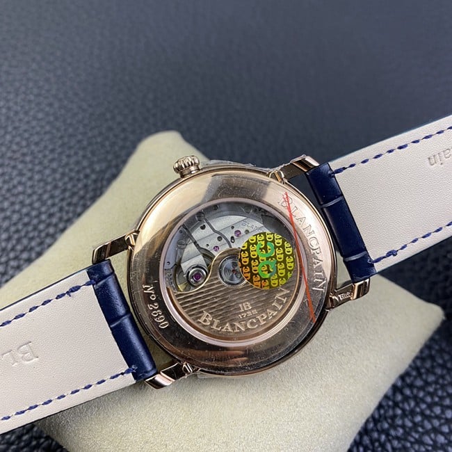 OM Factorytop-tier watch Blancpainvilleret classic series men's blue dial blue belt watch movement picture