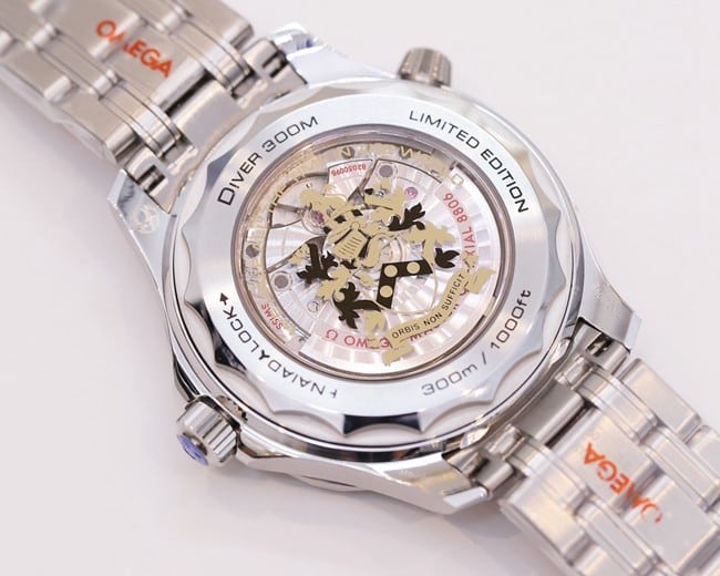 OR factory top-tier watch Omega men's black dialsteel bracelet42mmSeamaster300m watch movement picture