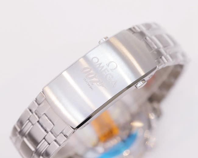 OR factory top-tier watch Omega men's black dialsteel bracelet42mmSeamaster300m watch clasp picture