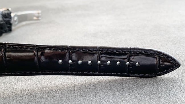 top-tier watch Patek Philippe men's white dial black belt super complex function chronograph series leather strap watch leather strap picture