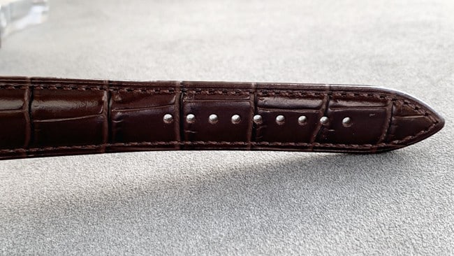 Patek Philippetop-tier watch pink plate brown belt complex function series men's leather strap watch leather strap picture