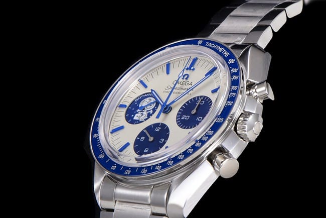 top-tier watch Omega men's white dial Snoopy series steel bracelet watch detail shots