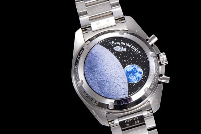 top-tier watch Omega men's white dial Snoopy series steel bracelet watch back cover picture