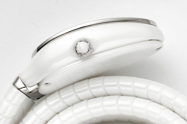 BV factory top-tier watch Bvlgari ladies white dialceramic quartz watch side view